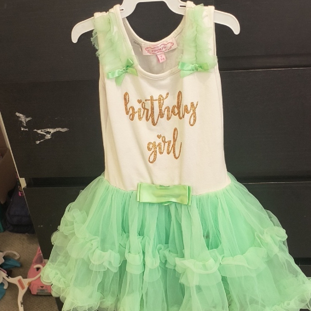 Mint Green Birthday Girl Dress